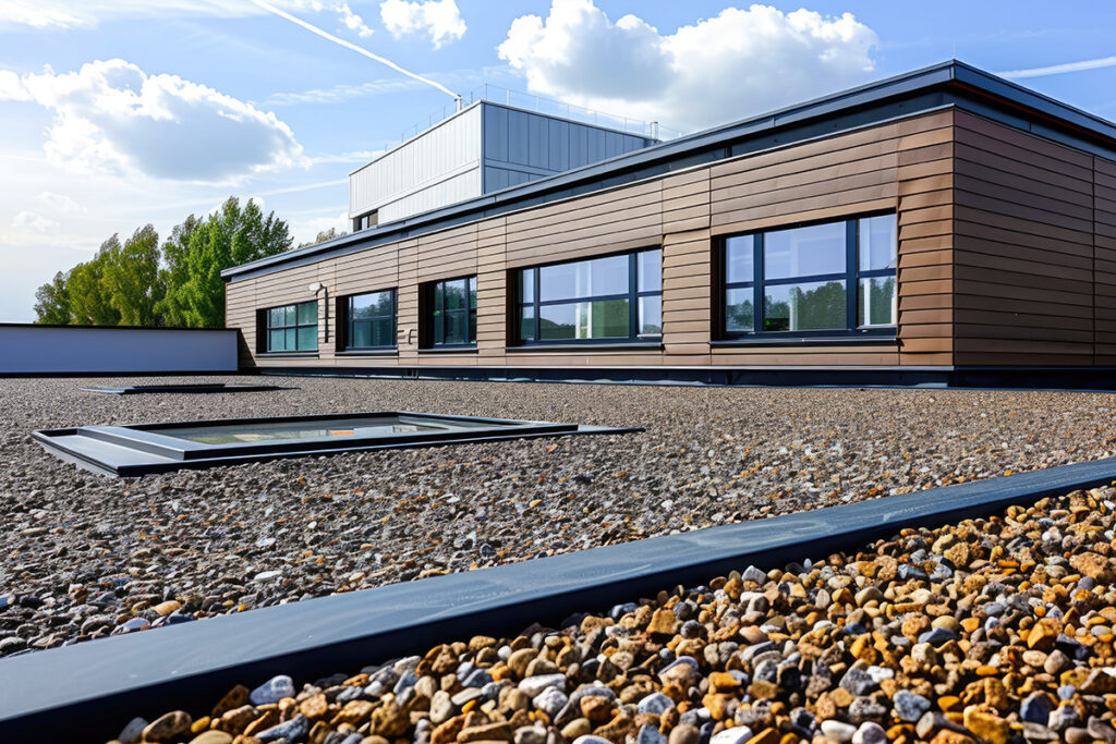 Flachdach mit Kies Flachdach mit Kies